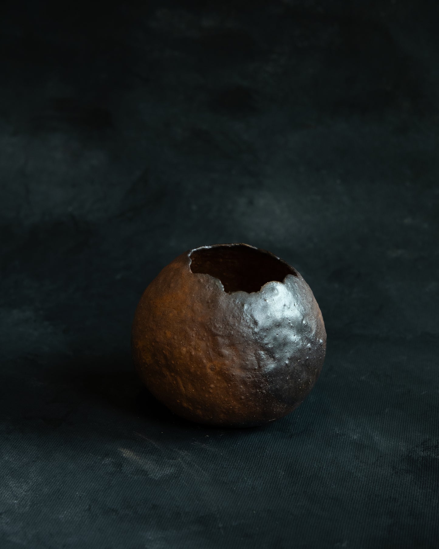 Woodfired bulbous vase