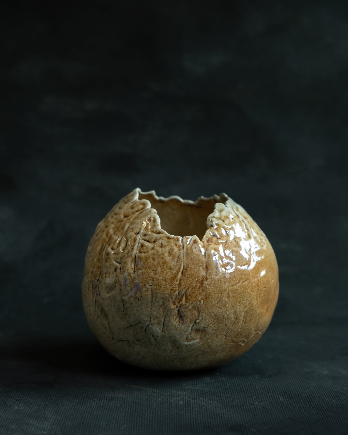 Woodfired Bulbous Vase